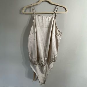 Abercrombie Champagne Bow-tie Bodysuit